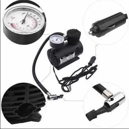 Electric Air Compressor Inflator Pump for car, Bike, tubeless tyre. 12V 300 PSI air Pump for Bicycle, Football, Basketball